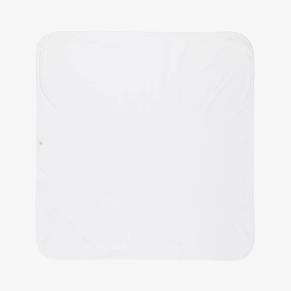 Kissy Kissy-Белое хлопковое одеяло с вышивкой для мальчиков | Childrensalon