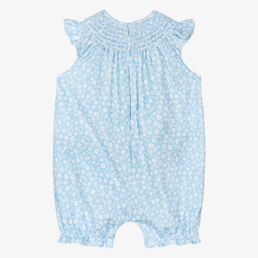 Kissy Kissy-Girls Blue Floral Cotton Shortie | Childrensalon