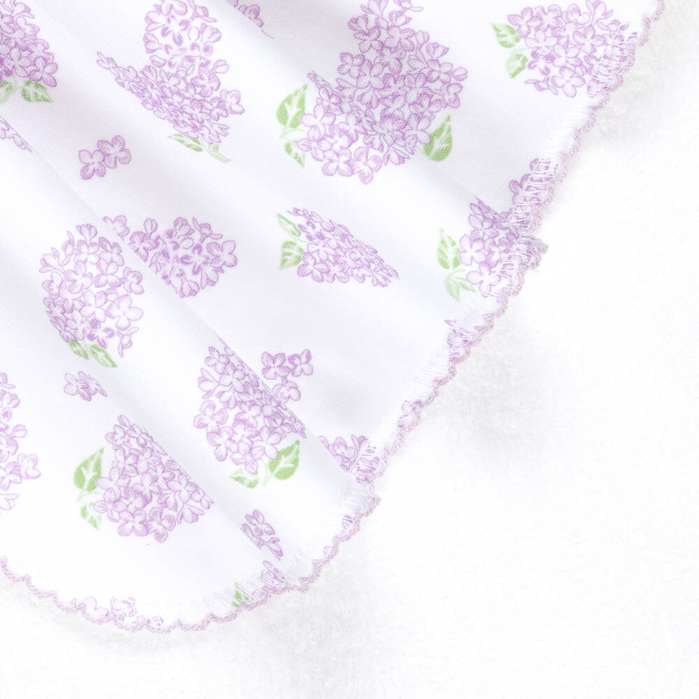 Kissy Kissy-Салфетка для отрыжки из пима хлопка с цветочным узором для девочек сиреневая | Childrensalon