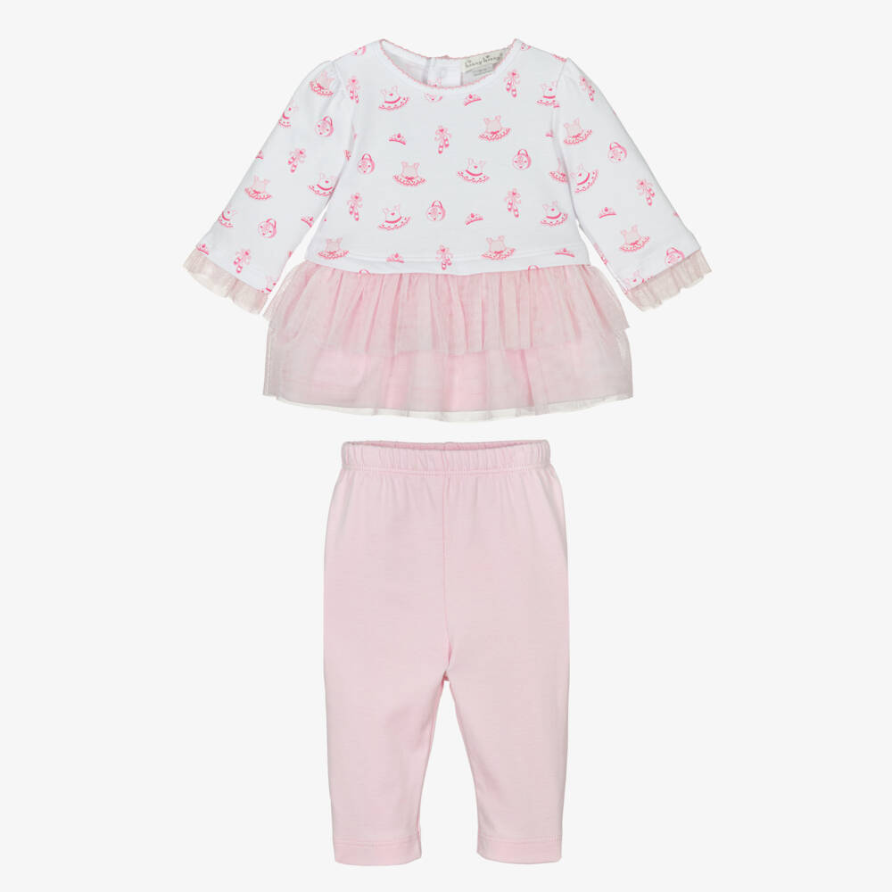 Kissy Kissy-Girls Pink Ballerina Leggings Set | Childrensalon