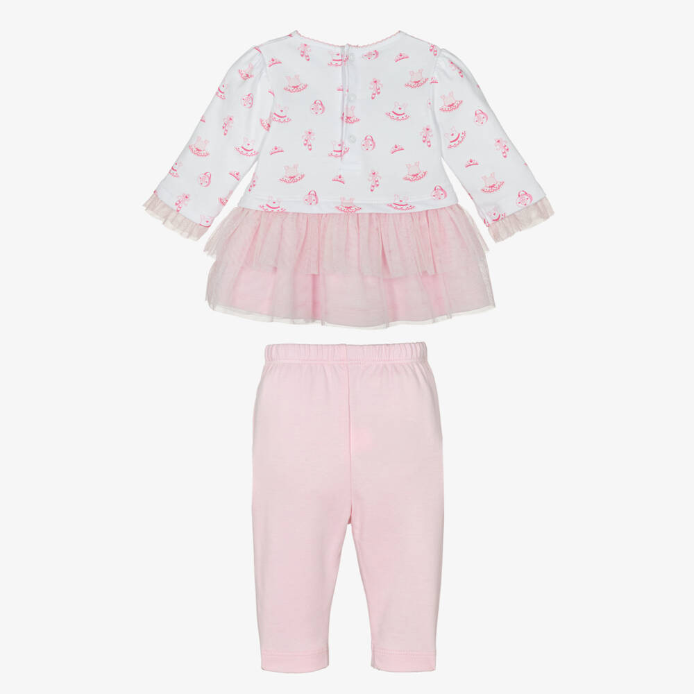Kissy Kissy-Girls Pink Ballerina Leggings Set | Childrensalon