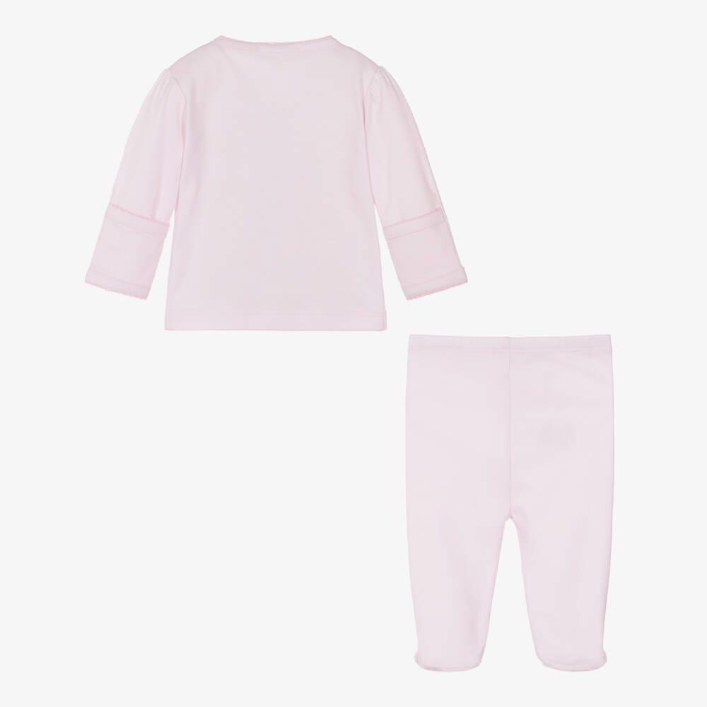 Kissy Kissy-Girls Pink Elephant Pima Babygrow | Childrensalon