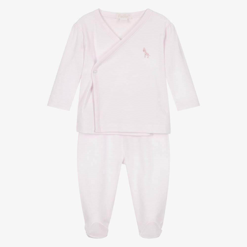 Kissy Kissy-Girls Pink Jungle Hang Out 2 Piece Babygrow | Childrensalon
