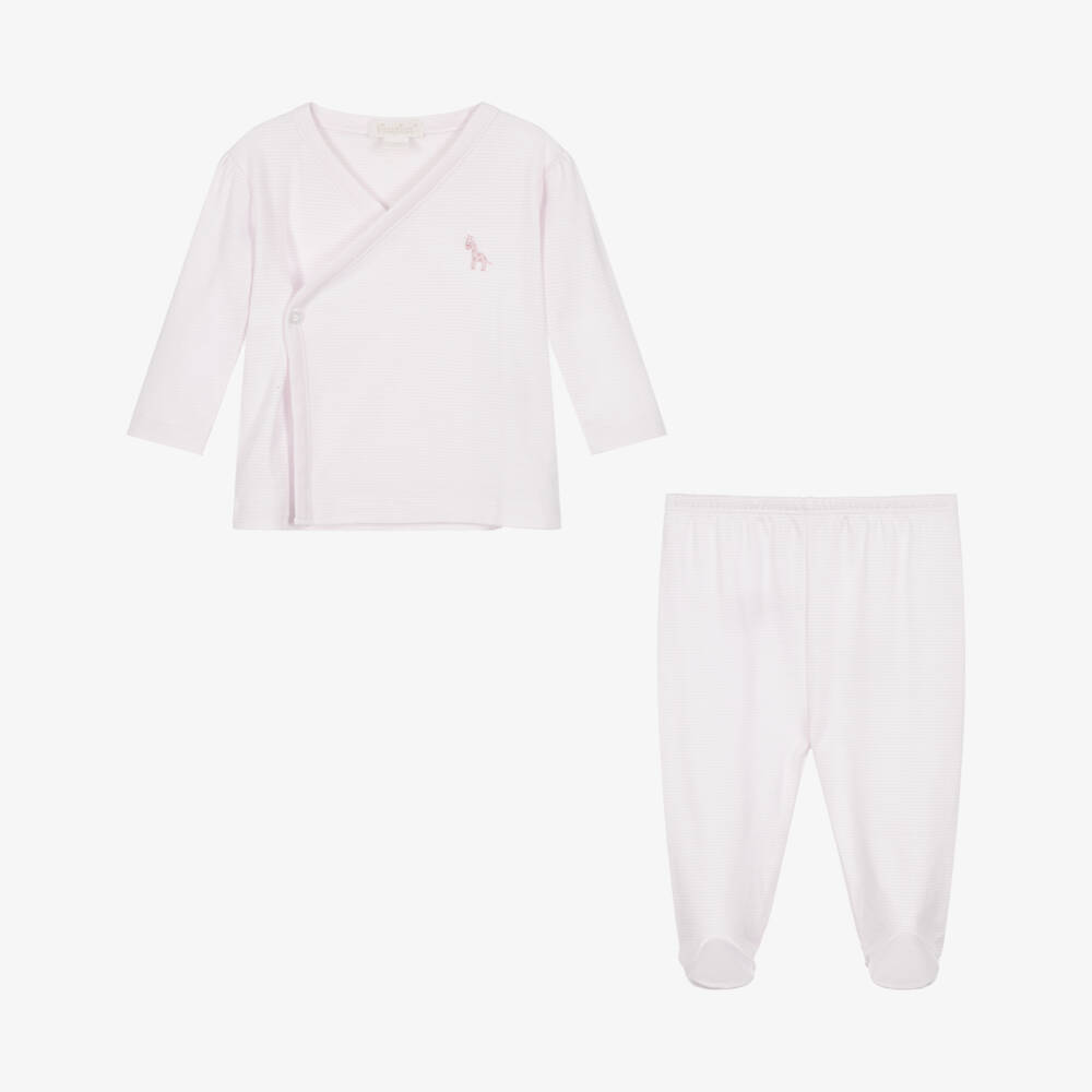 Kissy Kissy-Girls Pink Jungle Hang Out 2 Piece Babygrow | Childrensalon