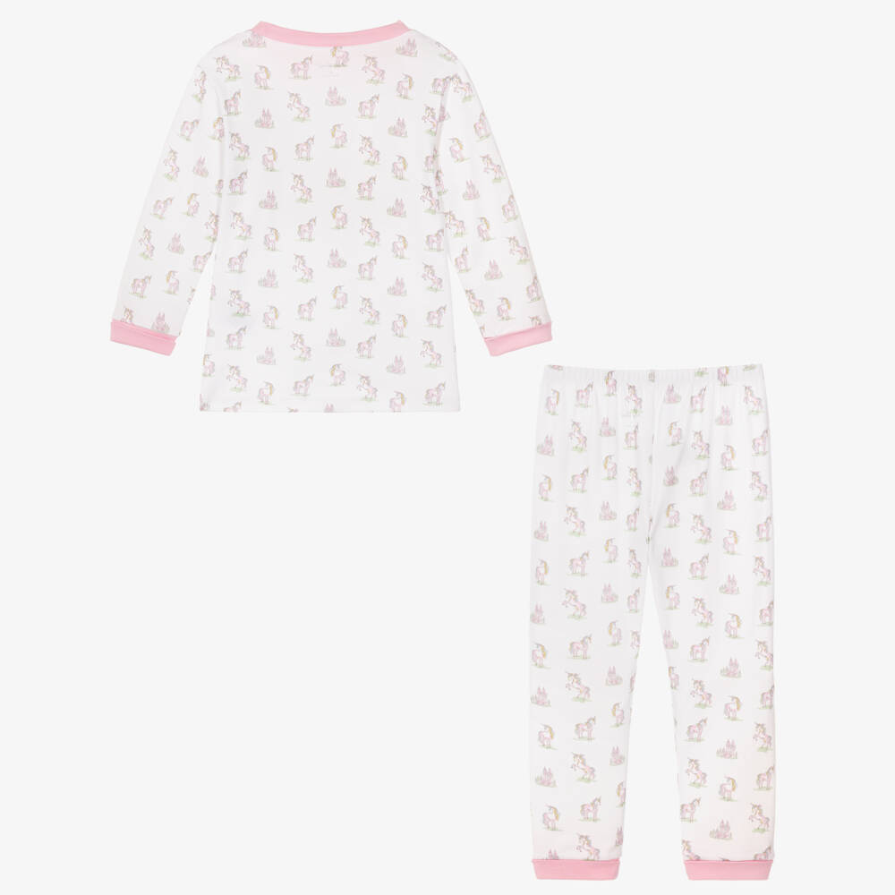 Kissy Kissy-Girls Pink Magical Unicorns Pima Cotton Pyjamas | Childrensalon