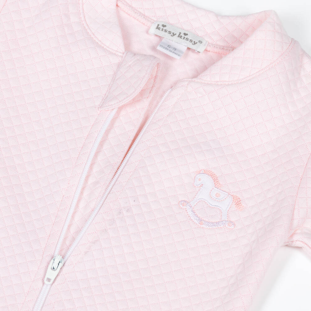 Kissy Kissy-Girls Pink Pima Cotton Babysuit Set | Childrensalon