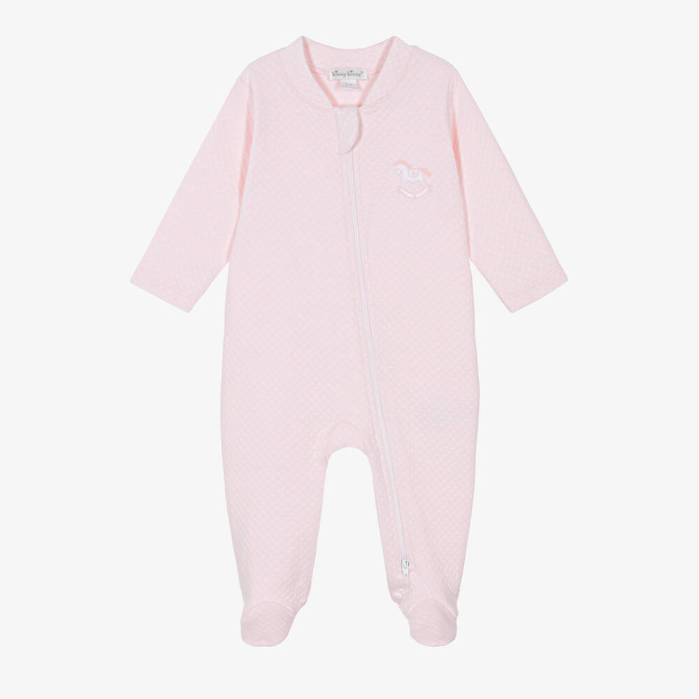 Kissy Kissy-Girls Pink Pima Cotton Babysuit Set | Childrensalon