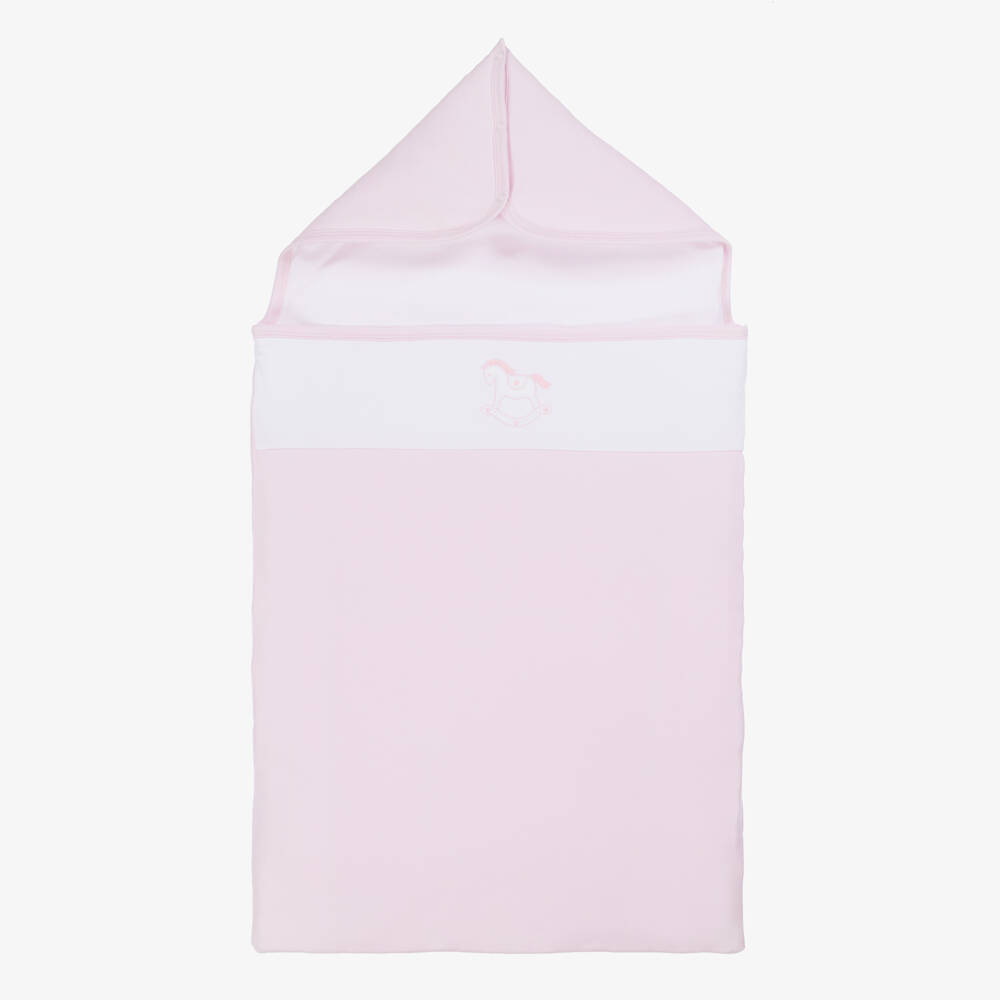 Kissy Kissy-Girls Pink Pima Cotton Riding Rockers Baby Nest | Childrensalon