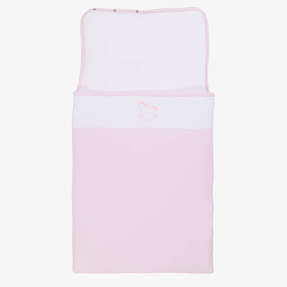Kissy Kissy-Girls Pink Pima Cotton Riding Rockers Baby Nest | Childrensalon