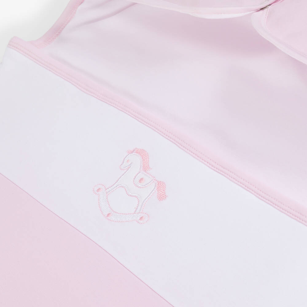 Kissy Kissy-Girls Pink Pima Cotton Riding Rockers Baby Nest | Childrensalon