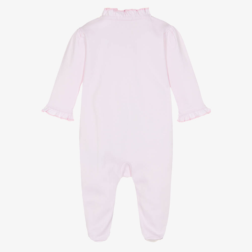 Kissy Kissy-Girls Pink Pima Cotton Victorian Roses Babygrow | Childrensalon