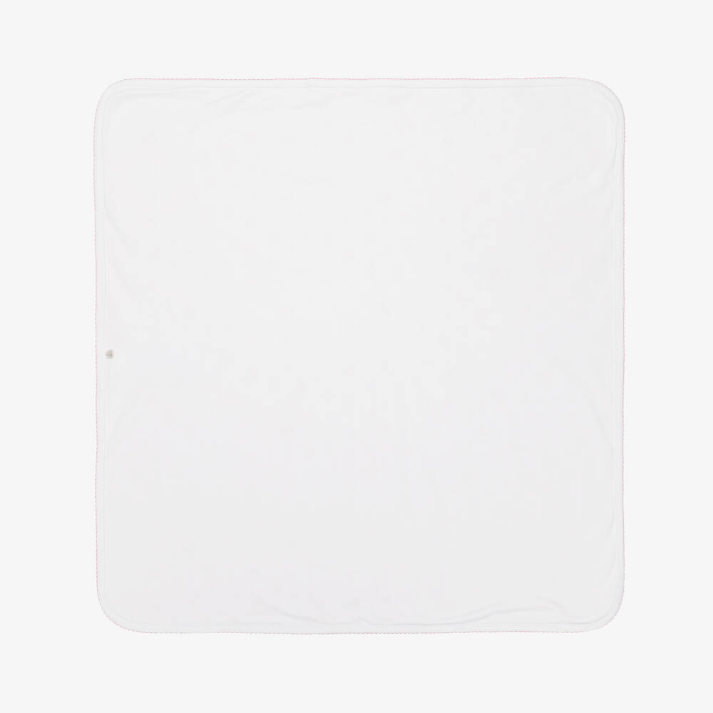 Kissy Kissy-Одеяло белое из пима-хлопка с летними полевыми цветами для девочек (73см) | Childrensalon