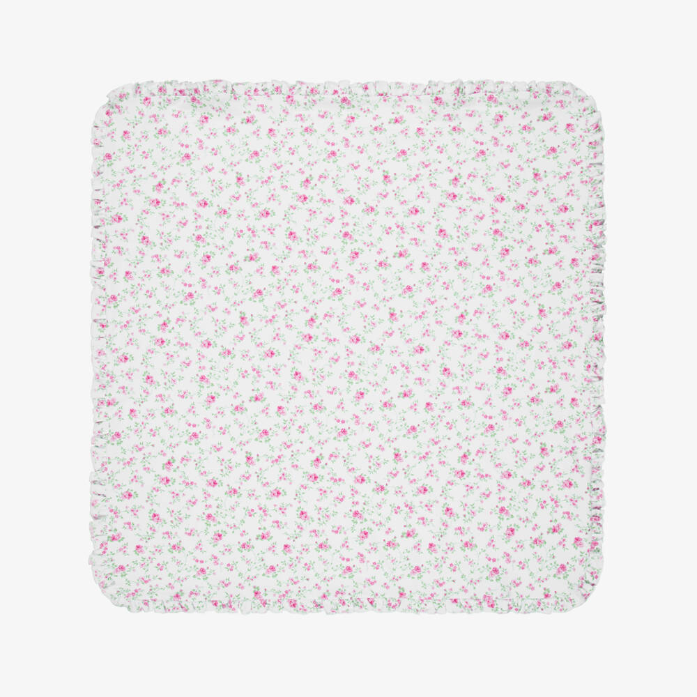 Kissy Kissy-Белый хлопковый плед с цветочным узором для девочек | Childrensalon