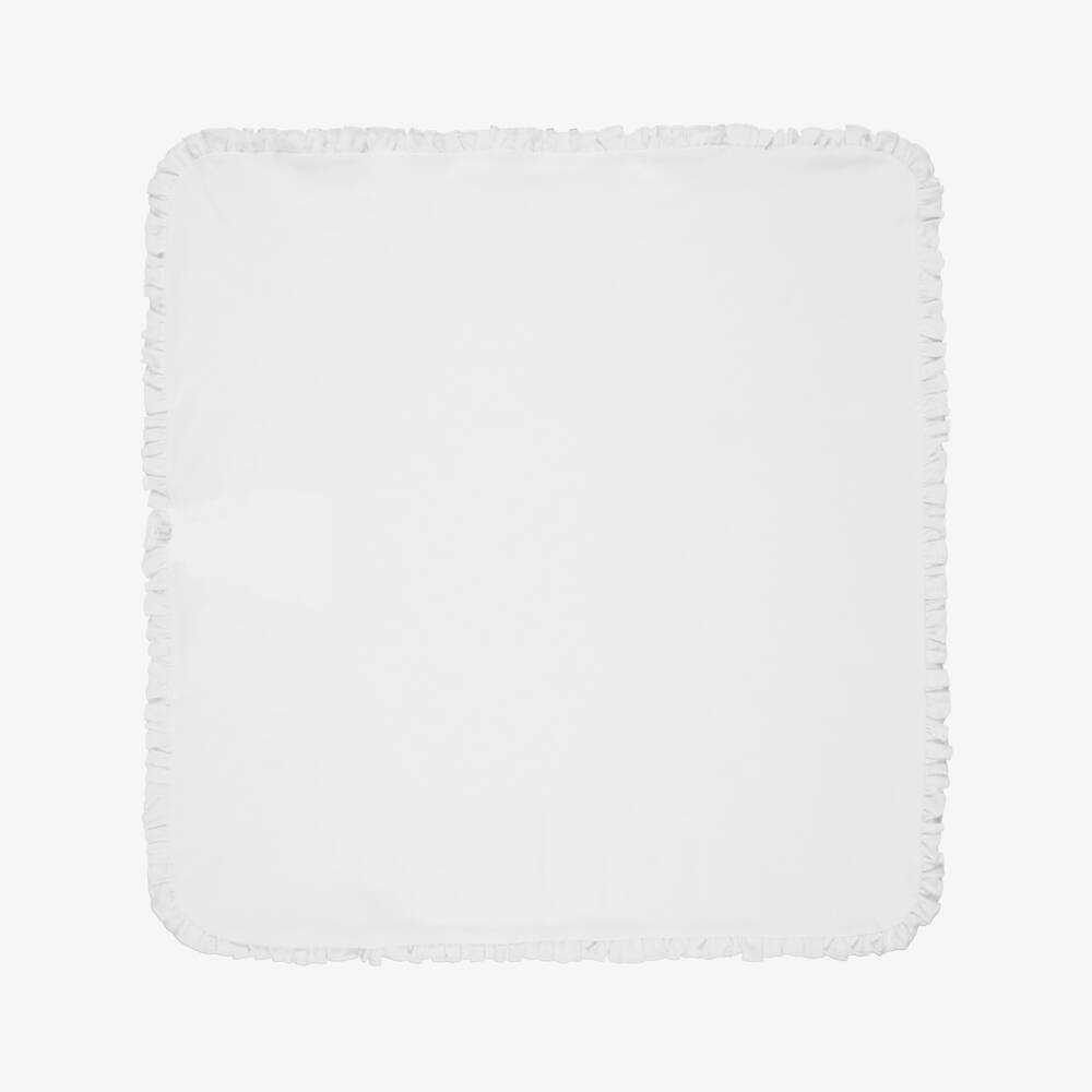 Kissy Kissy-Белый хлопковый плед с цветочным узором для девочек | Childrensalon