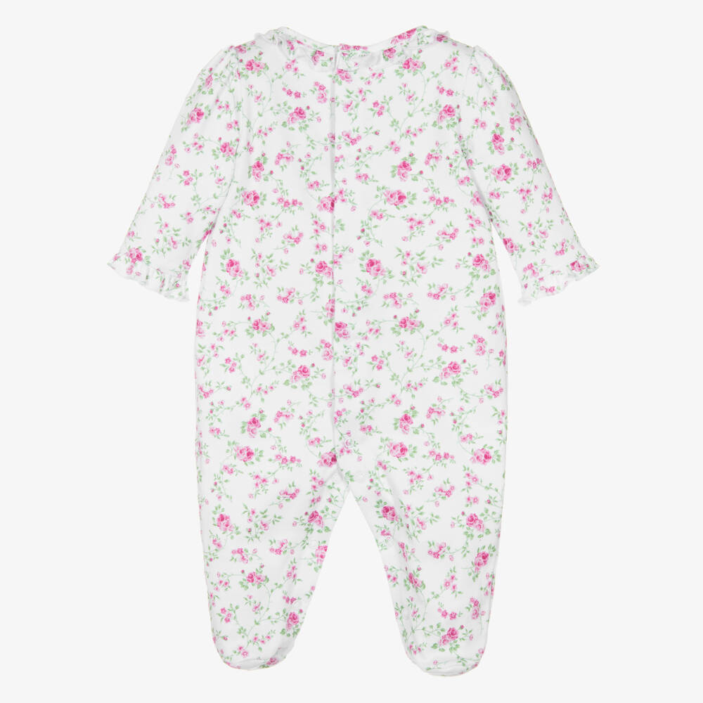 Kissy Kissy-Белый хлопковый комбинезон с цветочным узором для девочек | Childrensalon