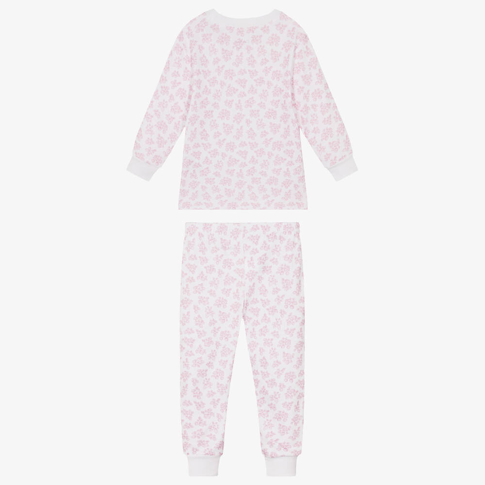 Kissy Kissy-Girls White & Pink Simply Strawberries Print Pima Cotton Pyjamas | Childrensalon