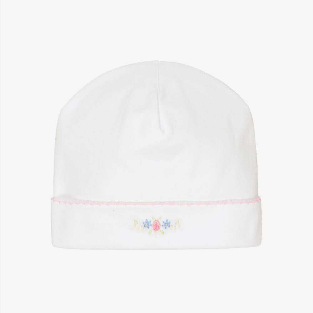 Kissy Kissy-قبعة بيضاء مطرزة بالورود للبنات | Childrensalon