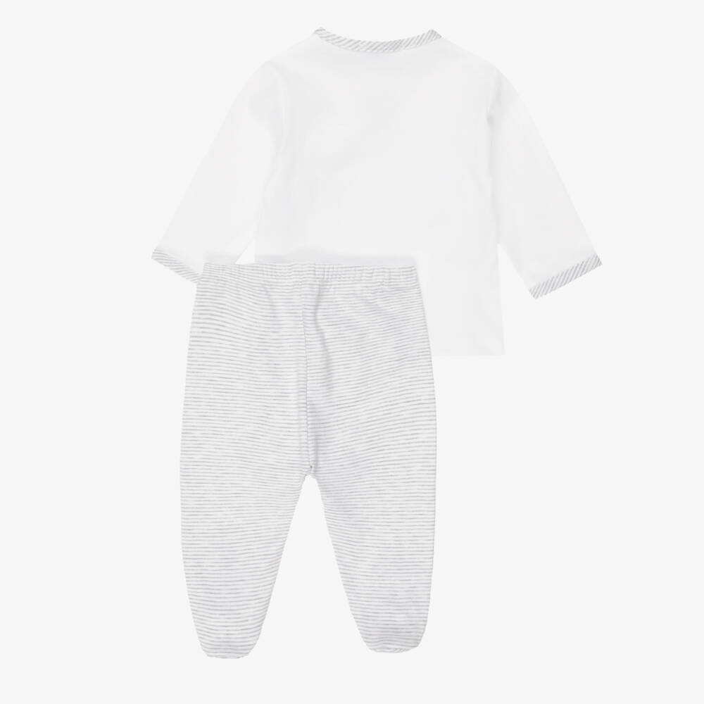 Kissy Kissy-Grey Hedgehog Pima Cotton 2-Piece Babygrow | Childrensalon