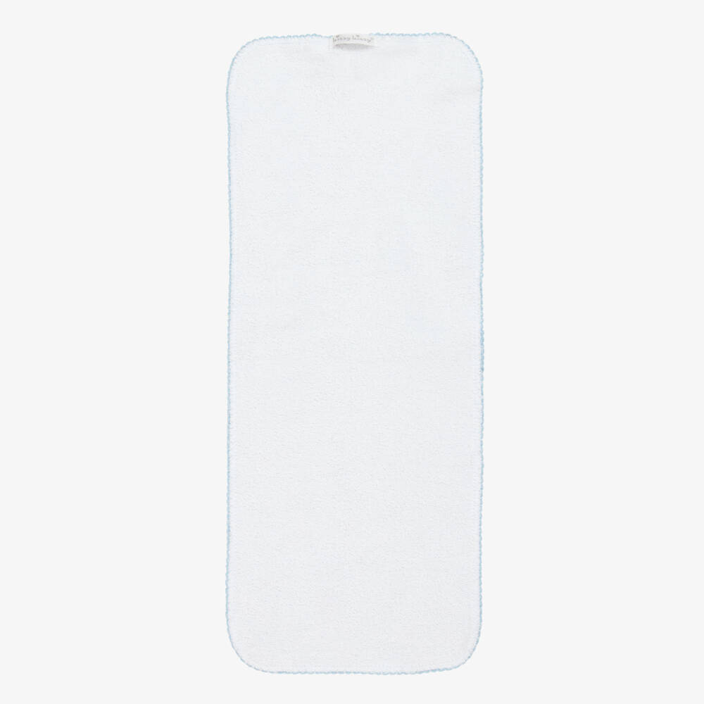 Kissy Kissy-Pale Blue Pima Cotton Air Adventures Burp Cloth (48cm) | Childrensalon