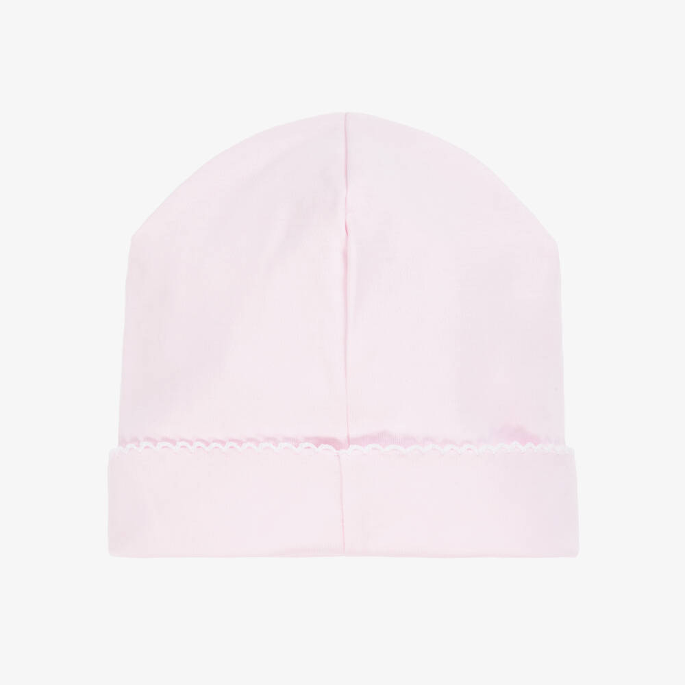 Kissy Kissy-Personalised Pink Pima Cotton Baby Hat | Childrensalon