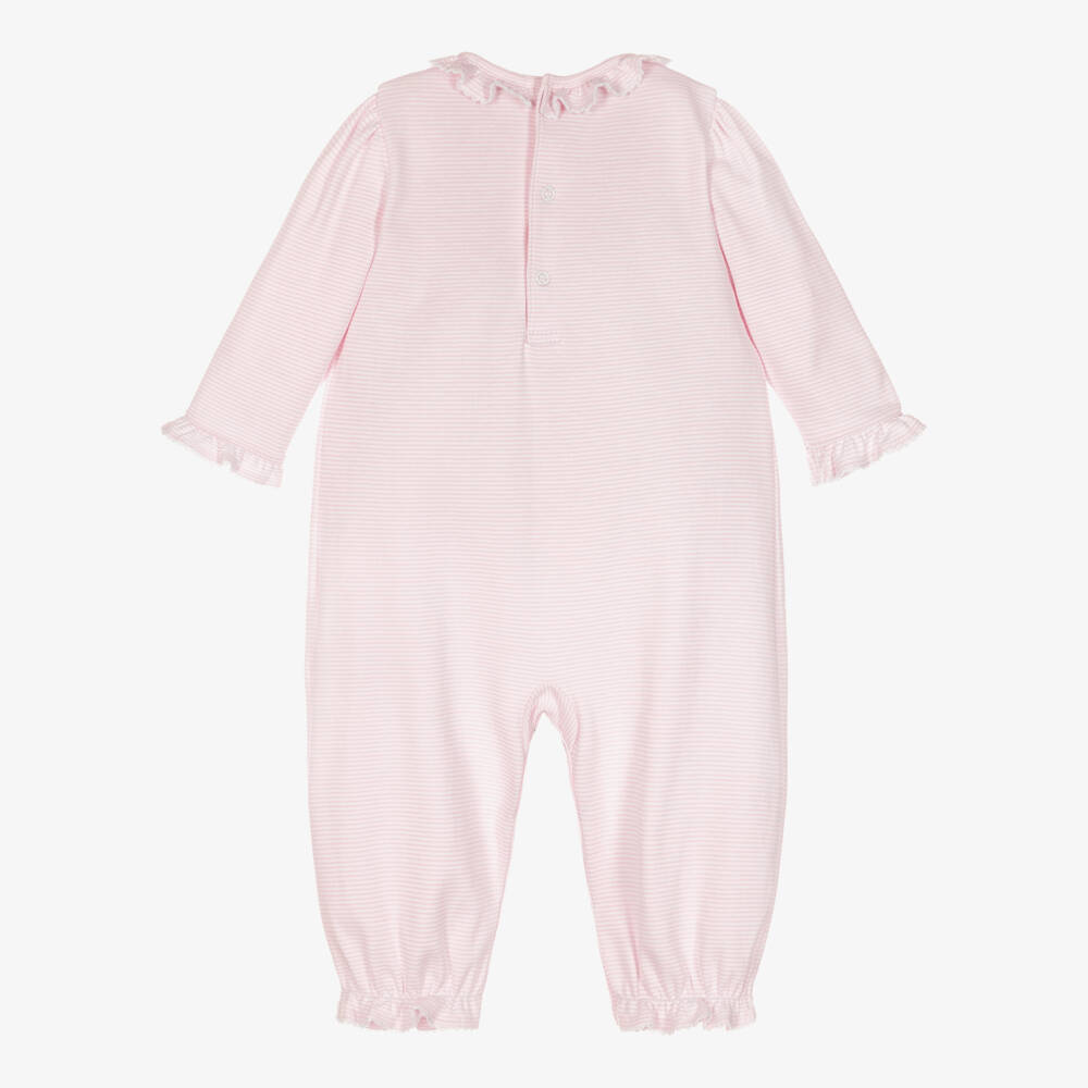 Kissy Kissy-Pink Classic Treasures Pima Cotton Babygrow | Childrensalon