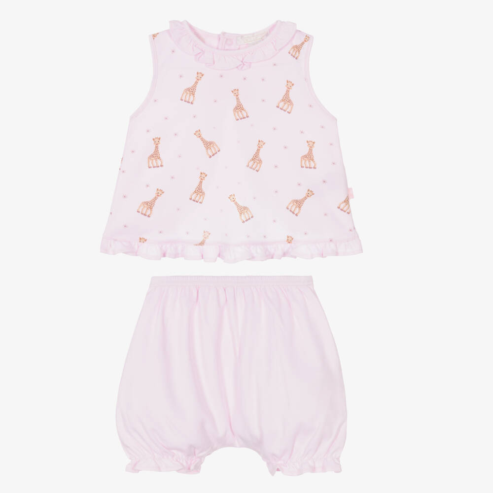 Kissy Kissy-Розовый хлопковый комплект с шортами для малышей | Childrensalon