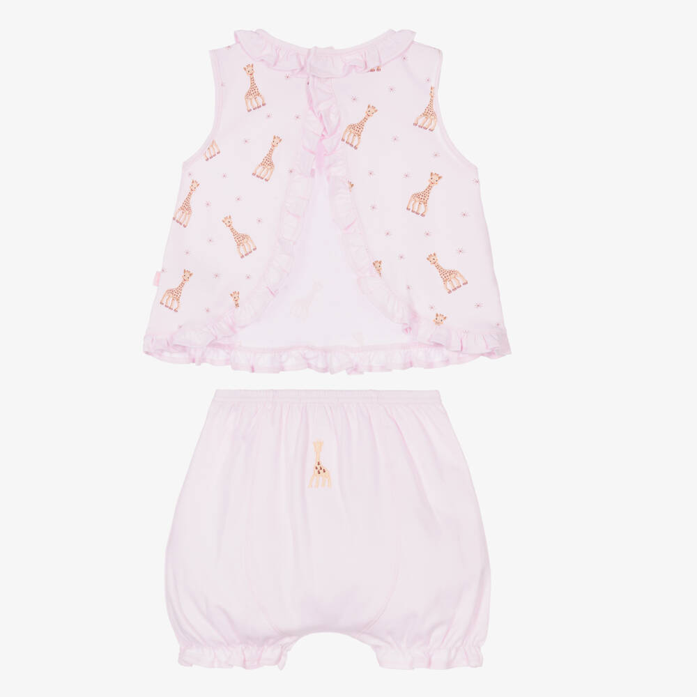 Kissy Kissy-Розовый хлопковый комплект с шортами для малышей | Childrensalon