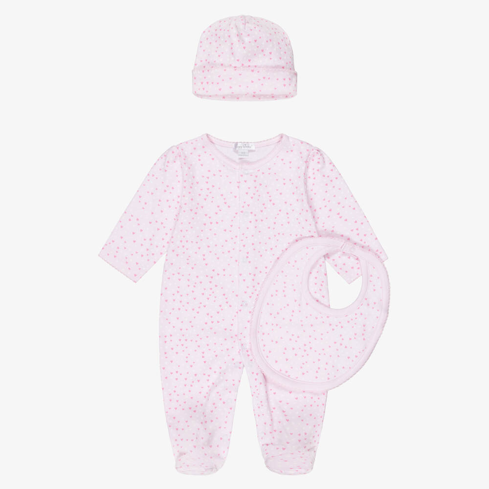 Kissy Kissy-Розовый комплект с комбинезоном из хлопка пима | Childrensalon