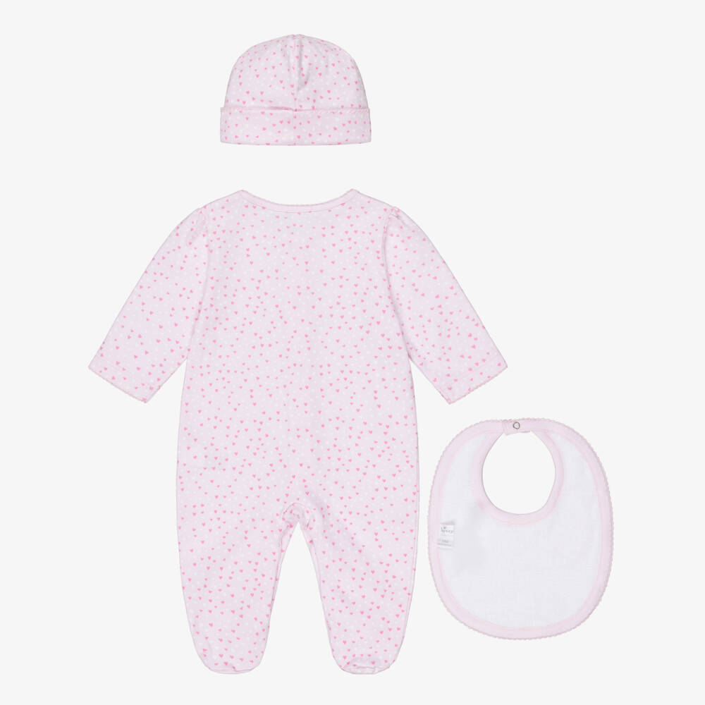 Kissy Kissy-طقم أفرول قطن بيما لون ز هري للمولودات | Childrensalon