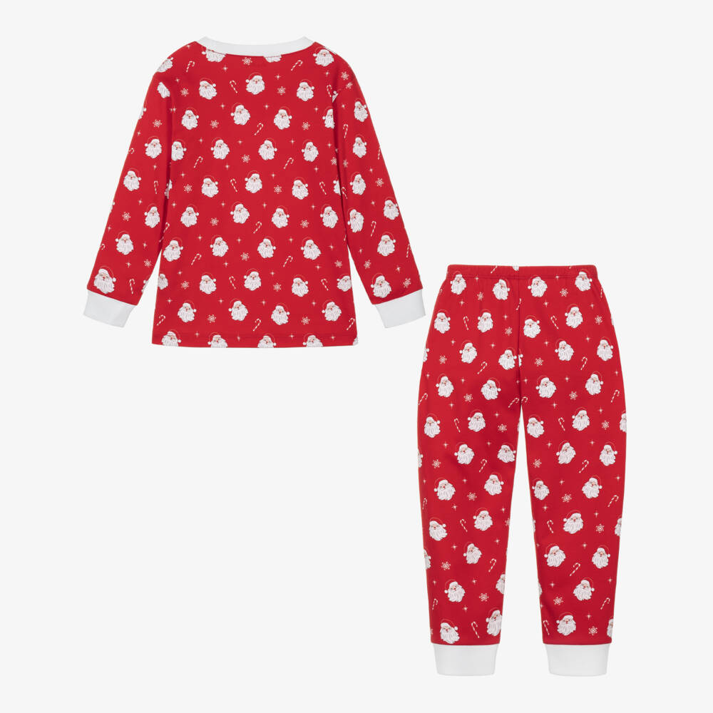 Kissy Kissy-Red Christmas Santas Pima Cotton Pyjamas | Childrensalon