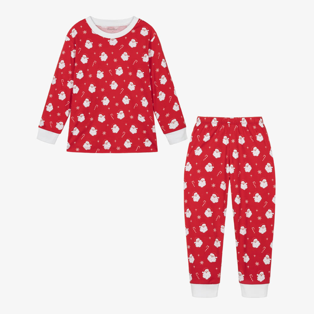 Kissy Kissy-Red Christmas Santas Pima Cotton Pyjamas | Childrensalon