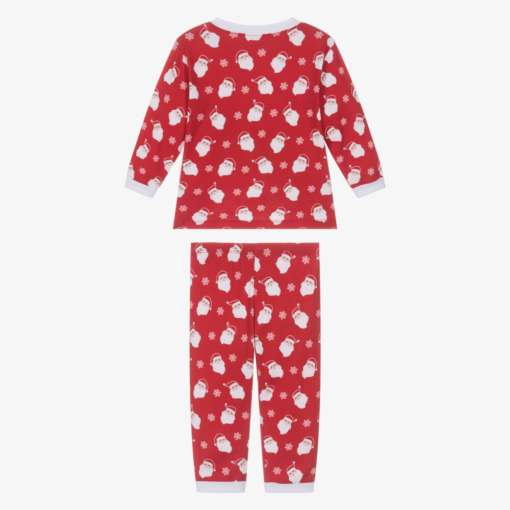 Kissy Kissy-بيجاما بطبعة سانتا قطن بيما لون أحمر | Childrensalon