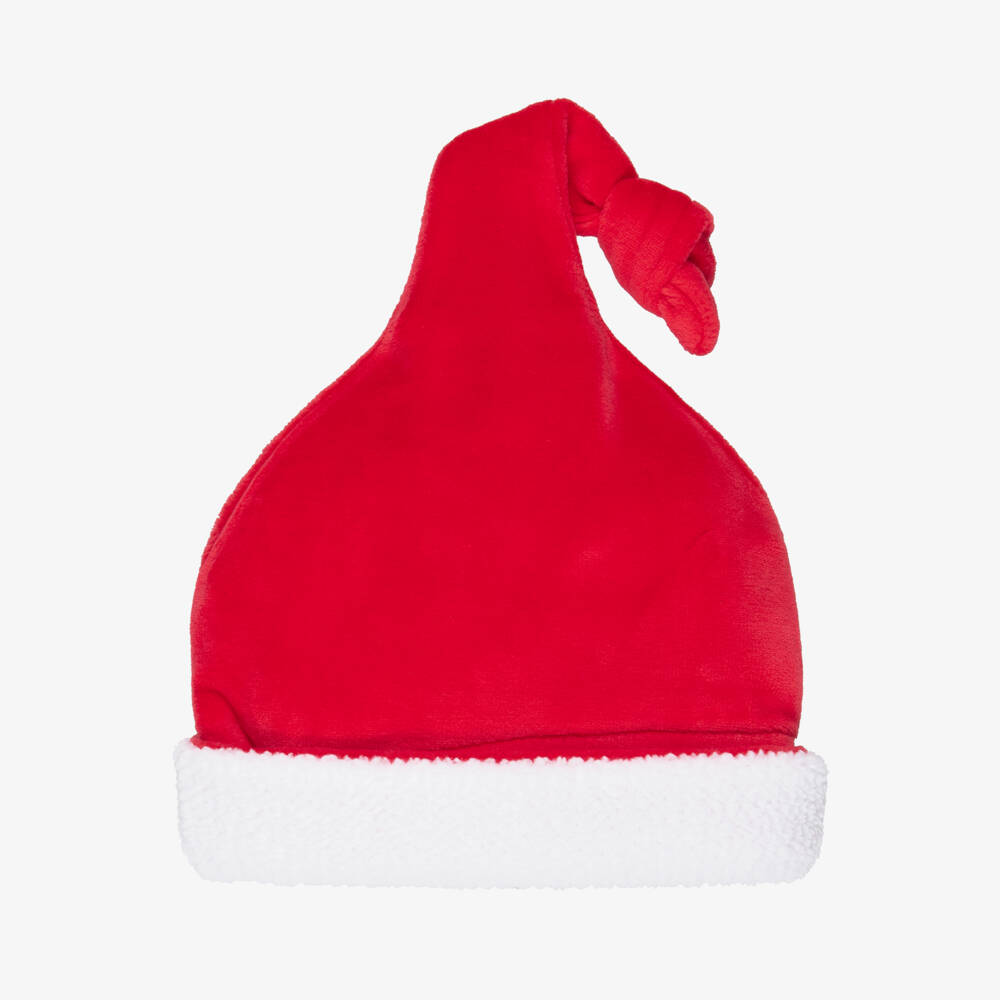 Kissy Kissy-Red Velour Christmas Baby Hat | Childrensalon