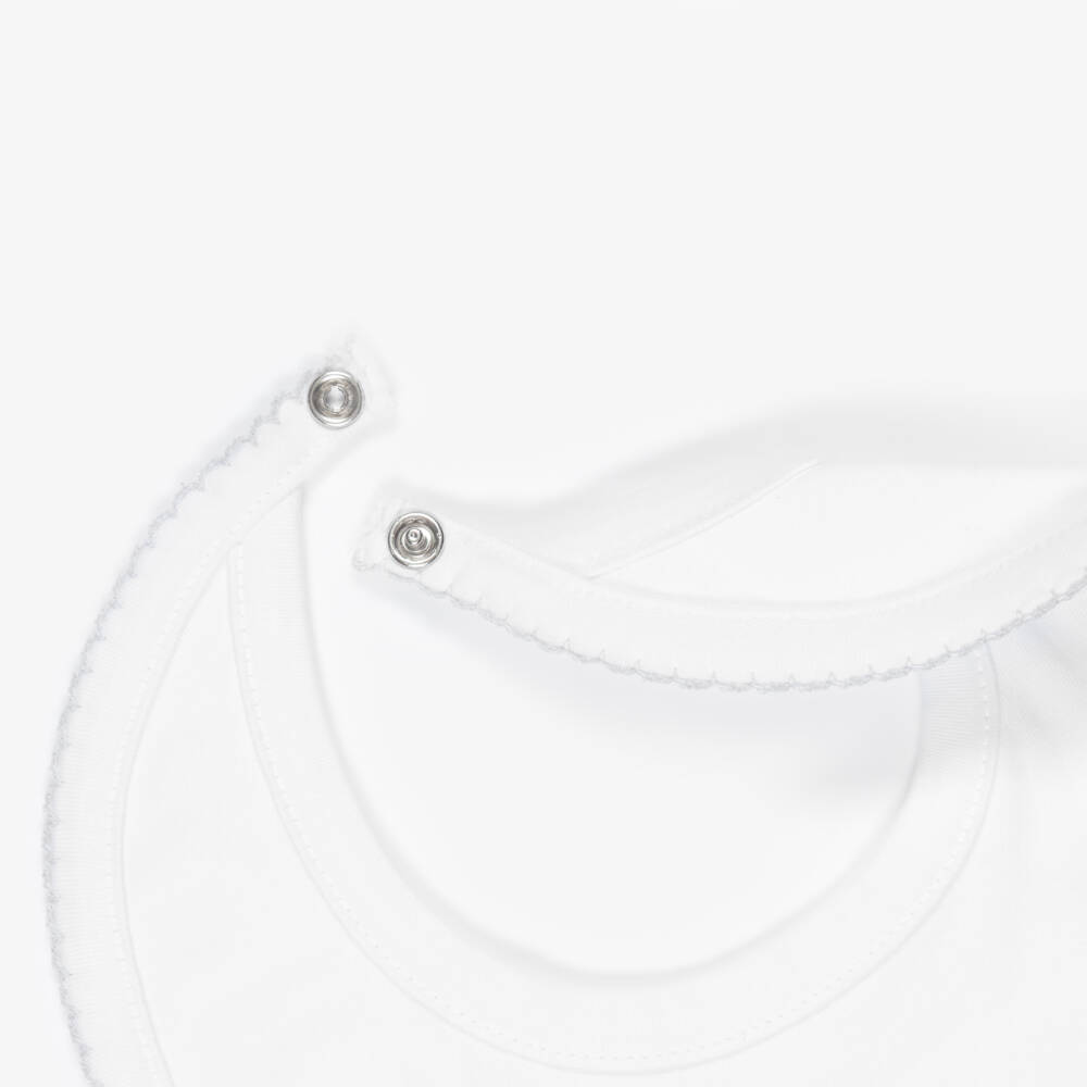 Kissy Kissy-Слюнявчик белый из хлопка пима с ручной вышивкой овечки для малышей | Childrensalon