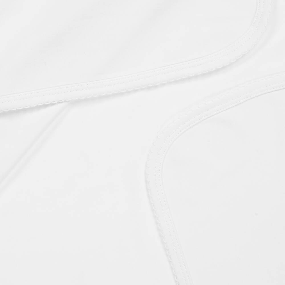 Kissy Kissy-White Cotton Blanket (74cm) | Childrensalon