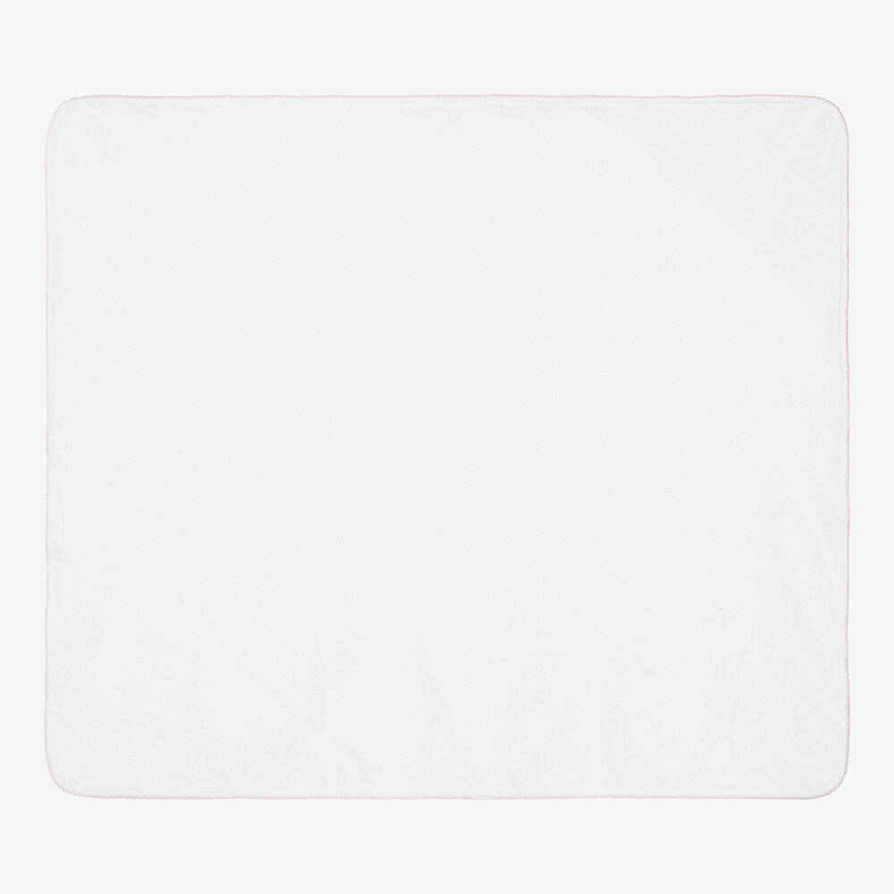 Kissy Kissy-White Cotton Roses Hooded Towel & Mitt Set | Childrensalon