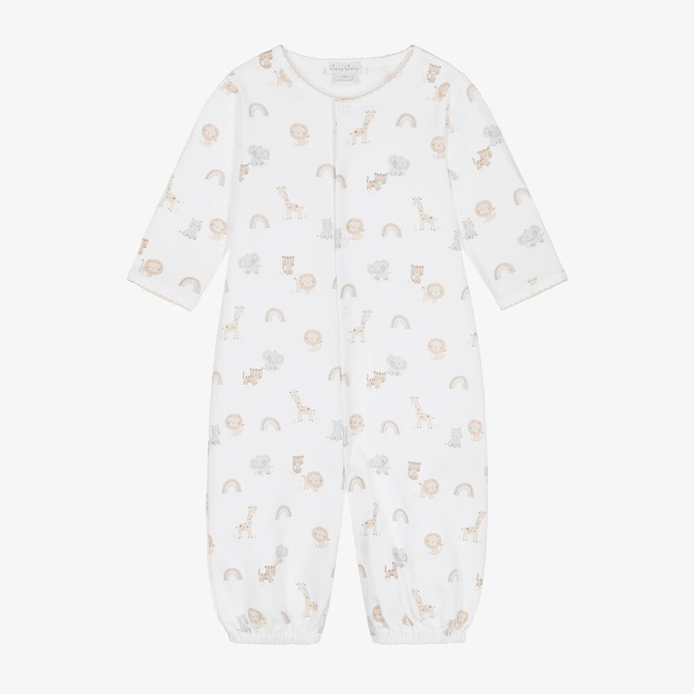 Papa Goose Pima Converter Gown | White