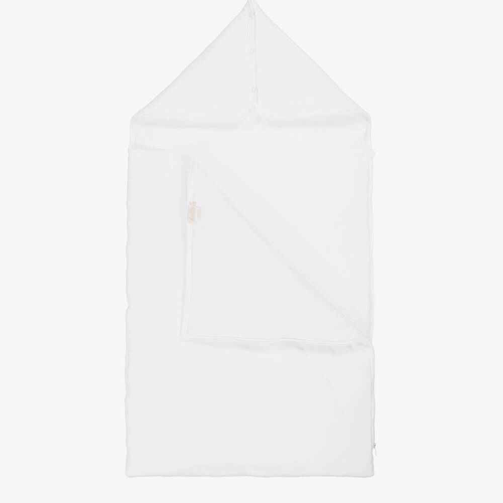 Kissy Kissy-White Cotton Teddy Bear Baby Nest | Childrensalon