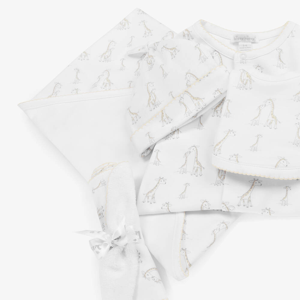 Kissy Kissy-Подарочный комплект детской одежды из хлопка пима с жирафами | Childrensalon