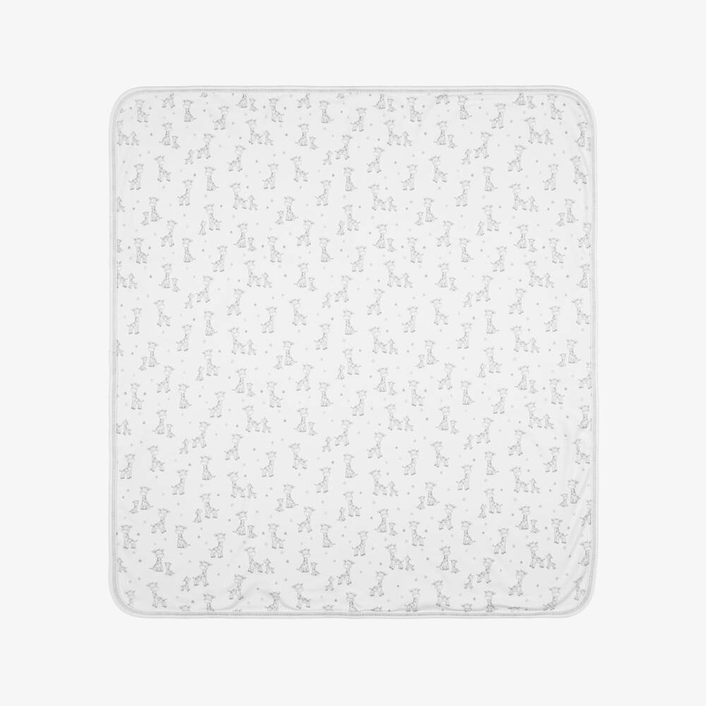 Kissy Kissy-White & Grey Just Giraffes Pima Cotton Babysuit Set | Childrensalon