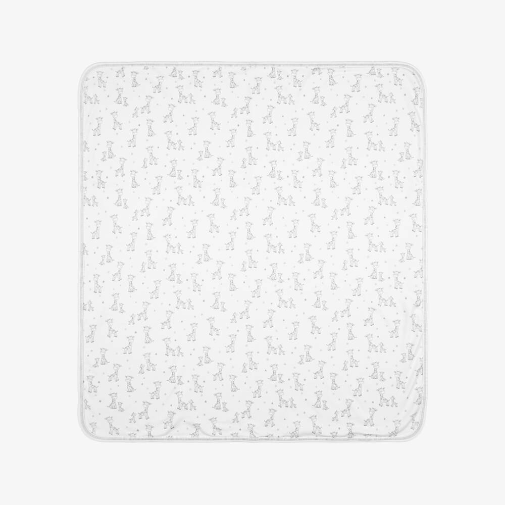 Kissy Kissy-White & Grey Just Giraffes Pima Cotton Babysuit Set | Childrensalon