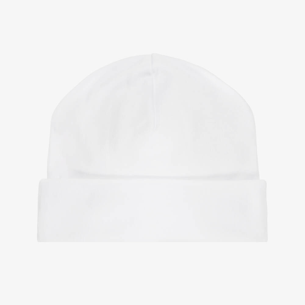 Kissy Kissy-White Hand-Smocked Christmas Layette Hat | Childrensalon