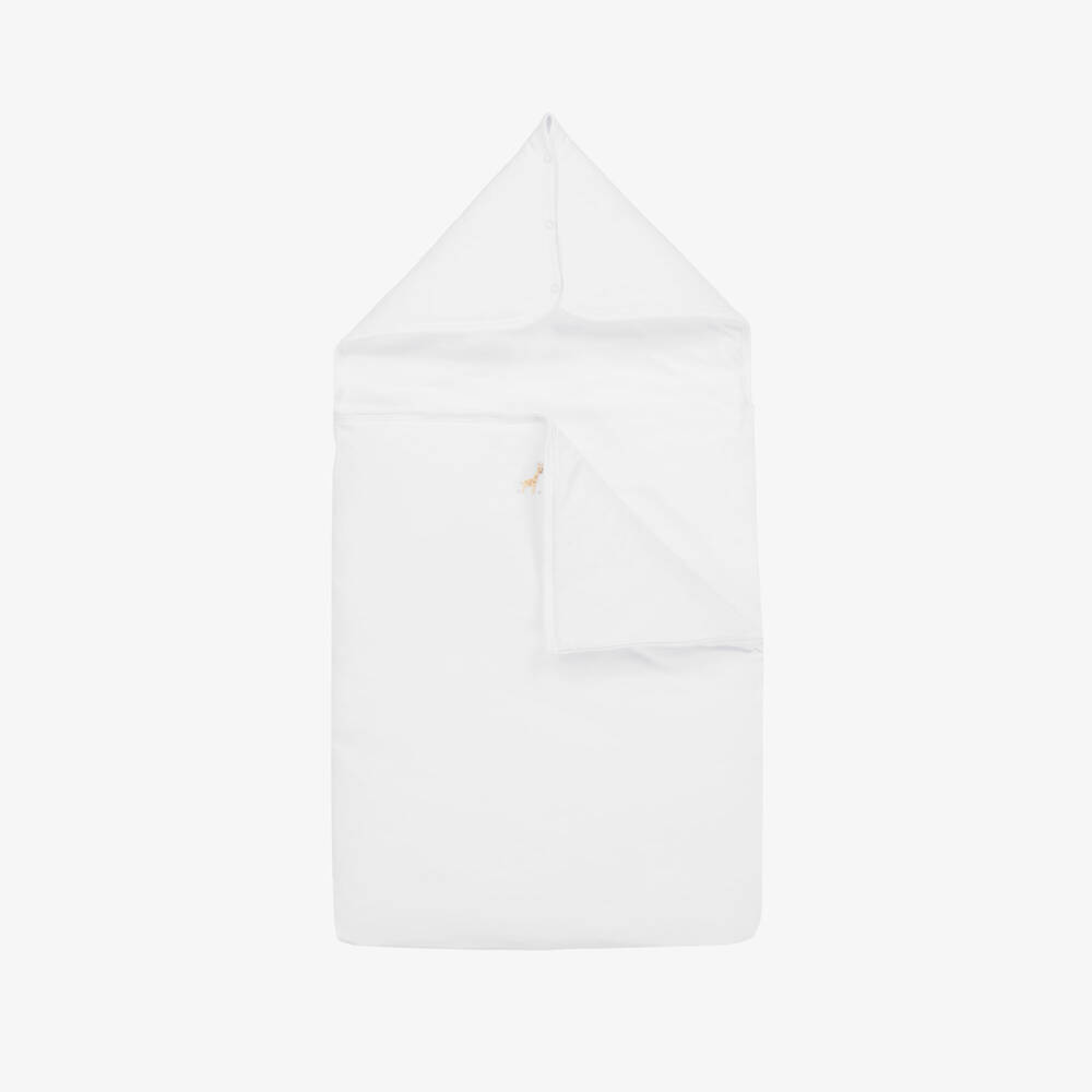 Kissy Kissy-White Jungle Mates Baby Nest (77cm) | Childrensalon