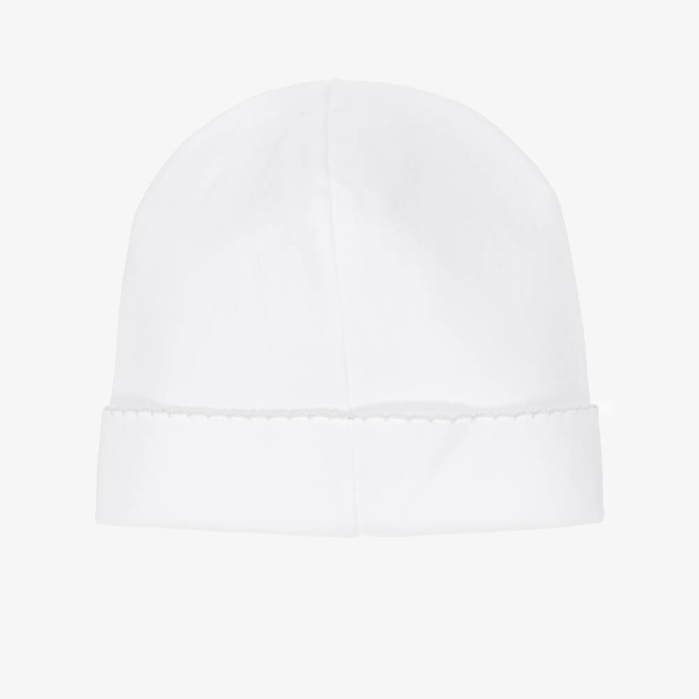 Kissy Kissy-Шапочка белая из хлопка Пима с ручной вышивкой овечки для малышей | Childrensalon