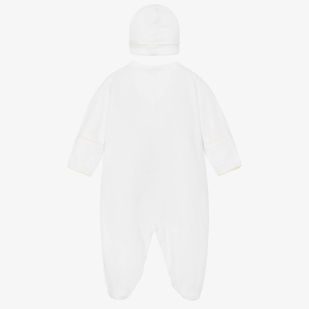 Kissy Kissy-Белый комплект с комбинезоном из хлопка пима | Childrensalon