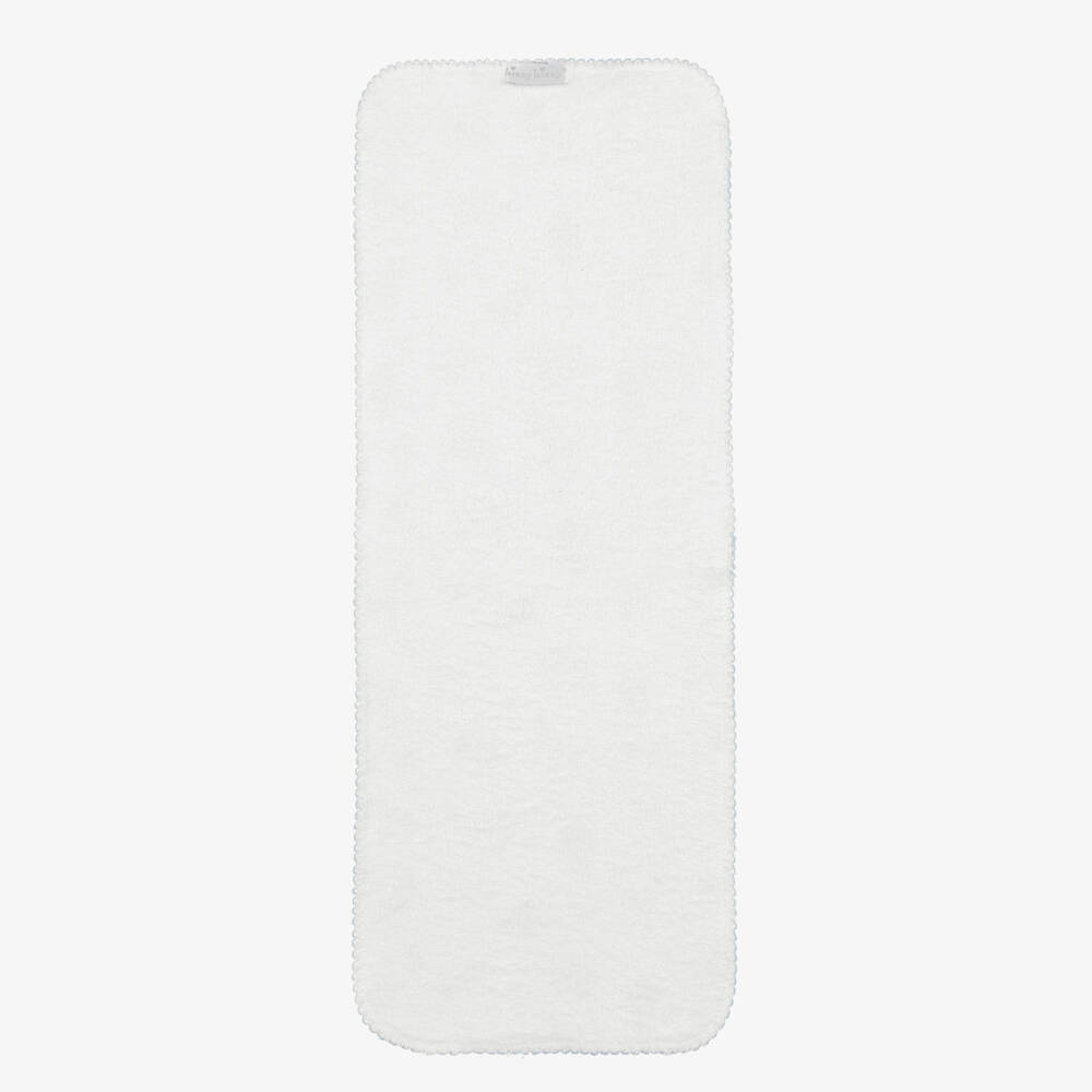 Kissy Kissy-White Pima Cotton Jungle Hang Out Burp Cloth (49cm) | Childrensalon
