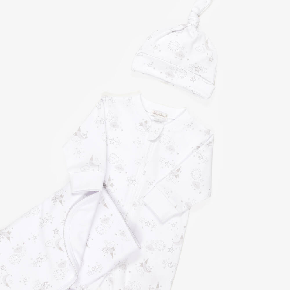 Kissy Kissy-بدلة أطفال بيضاء من قطن بيما للبنات | Childrensalon