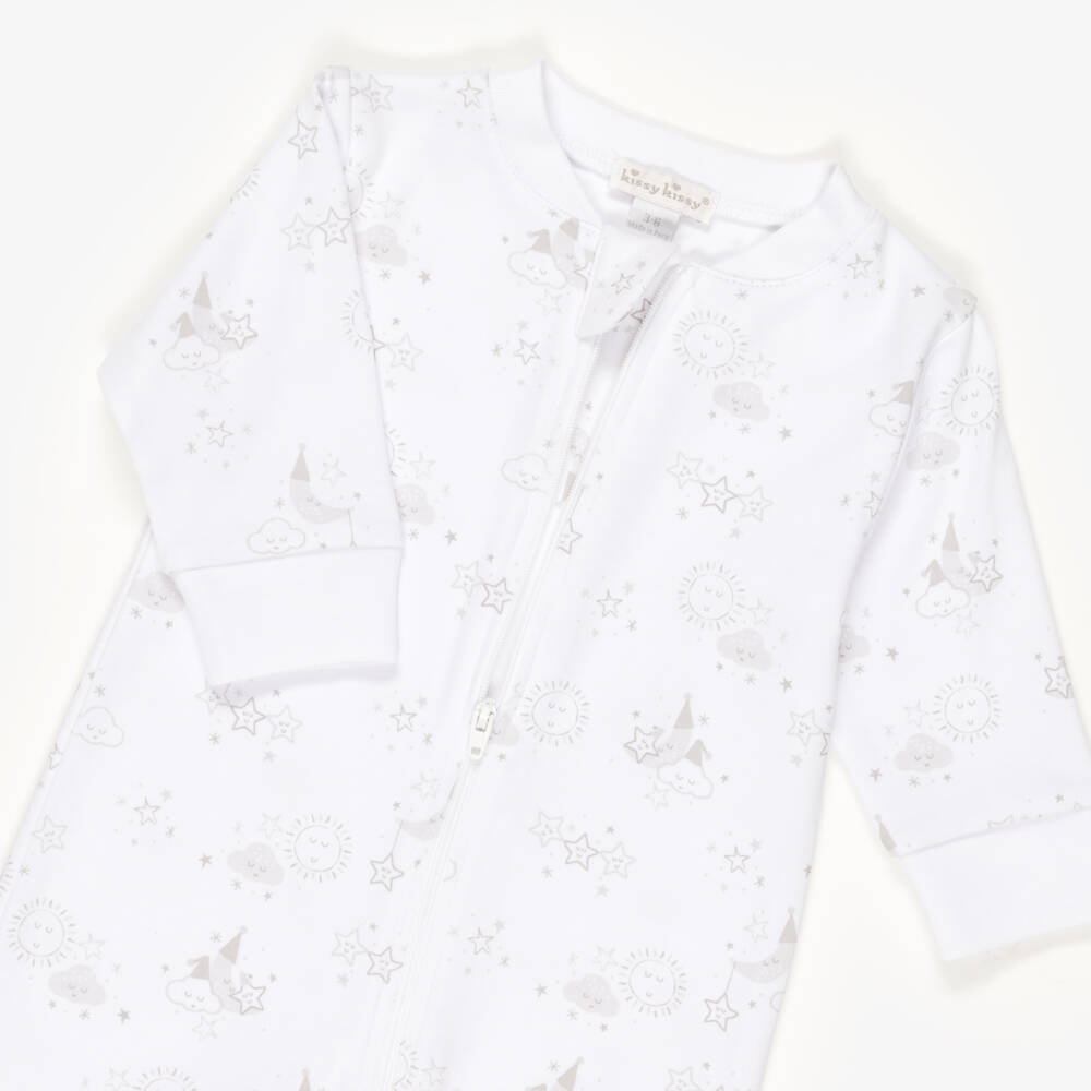 Kissy Kissy-بدلة أطفال بيضاء من قطن بيما للبنات | Childrensalon