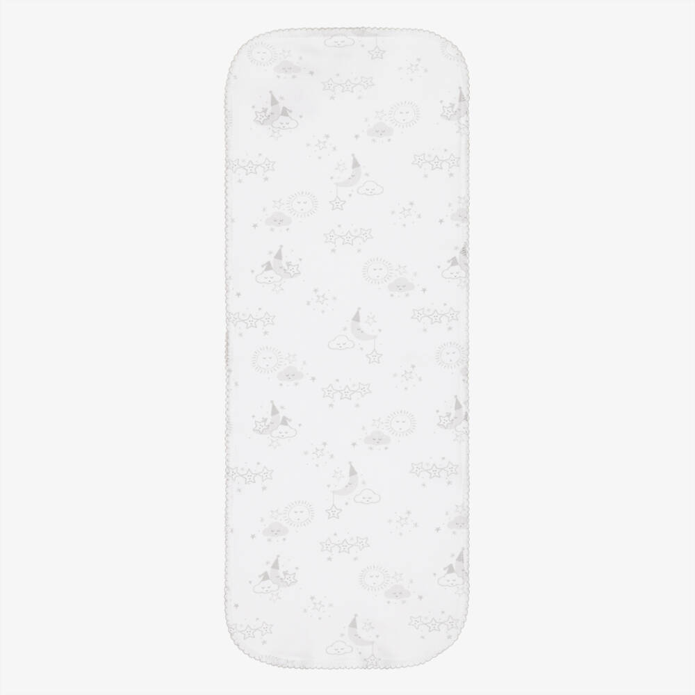 Kissy Kissy-قطعة قماش للتجشؤ قطن بيما لون أبيض (48 سم) | Childrensalon