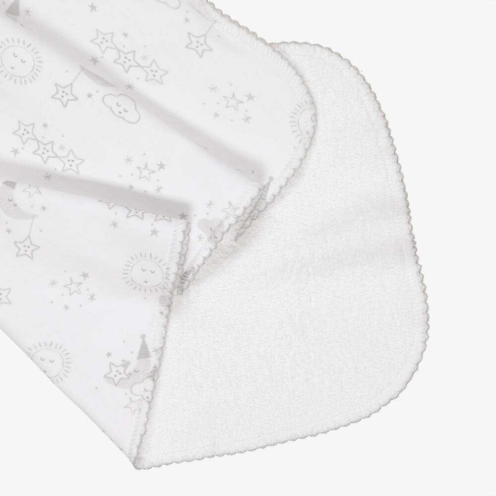 Kissy Kissy-قطعة قماش للتجشؤ قطن بيما لون أبيض (48 سم) | Childrensalon